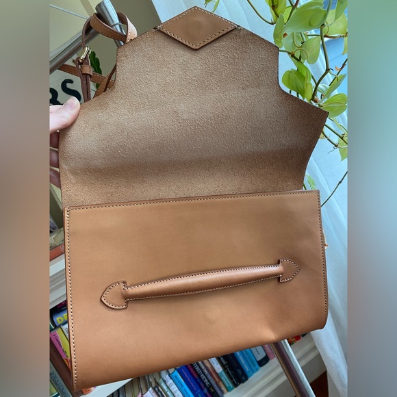 Tan Italian Leather Clutch/Crossbody - Picture 6 of 6